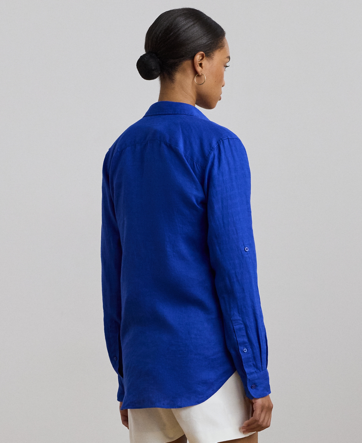 Ralph Lauren Relaxed Fit Linen Shirt In New Sapphire