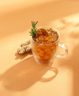 Fluted Savor Double Wall Espresso Coffee Glasses, Set of 4