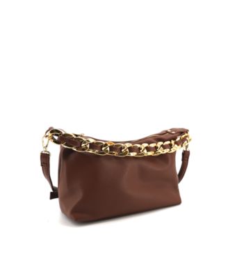 Penelope Braided Gold Chain Crossbody Bag