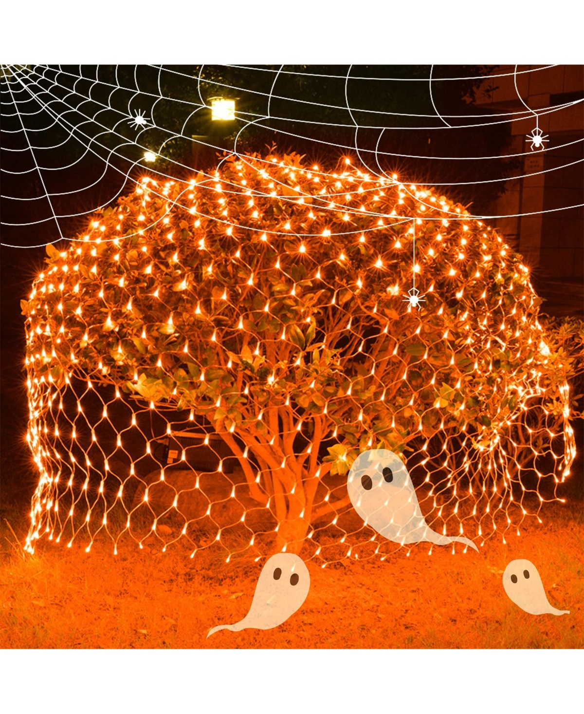 Twinkle Star 360 Led Christmas Net Lights 8 Modes Low Voltage Connectable Mesh Lights - 12 ft x 5 ft