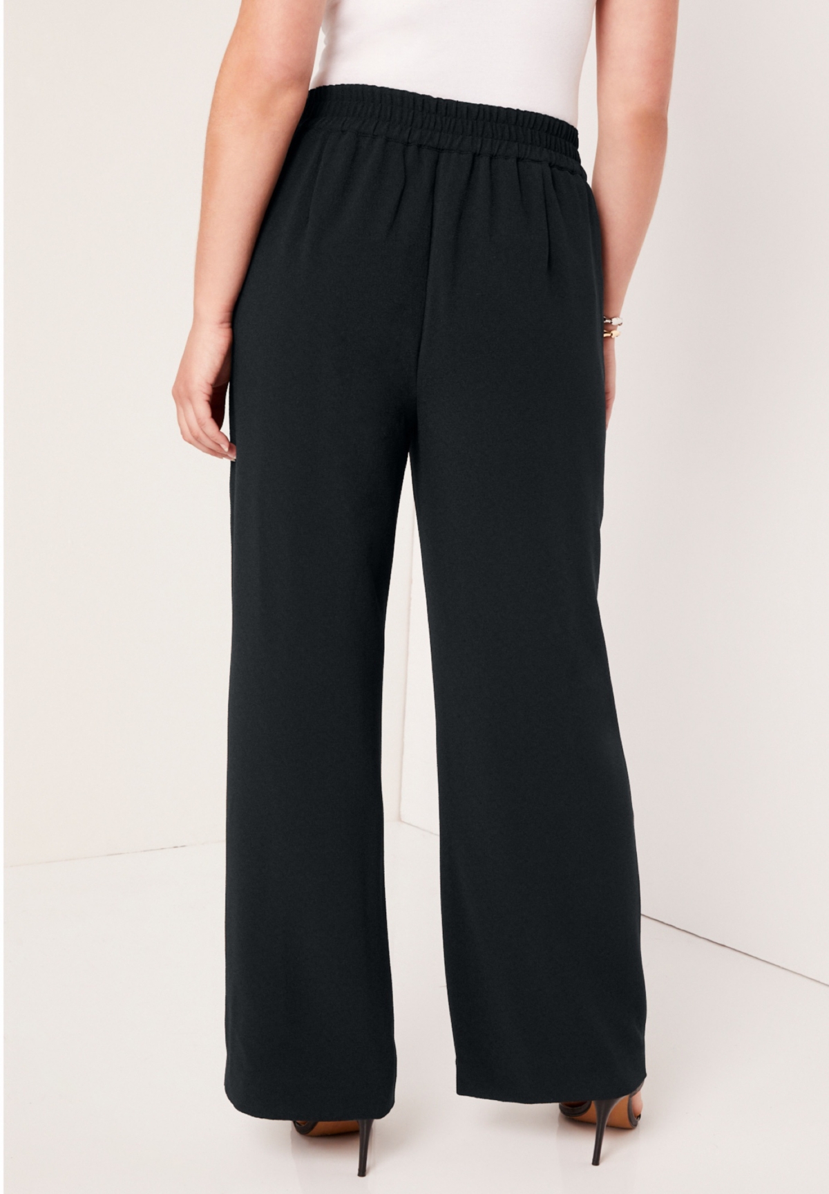 June + Vie Plus Size June + Vie Curvie Fit Wide-Leg Corner Office Pants