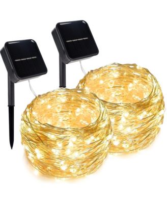 120 LED Outdoor Solar String Lights 8 Modes Decorative Fairy Lights 2-Pack - 39.4 FT
