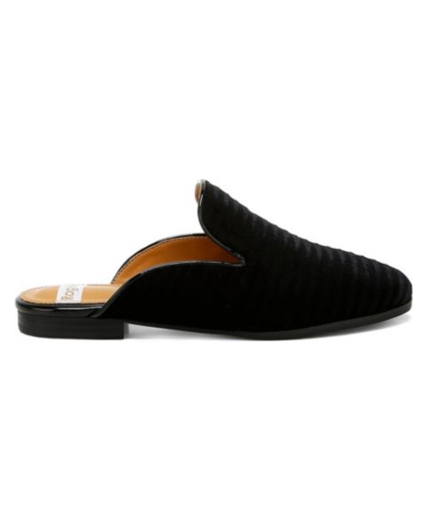 Женские сабо Rag & Co Ouzini Velvet Textured Slip On Mules, цвет: Чёрный