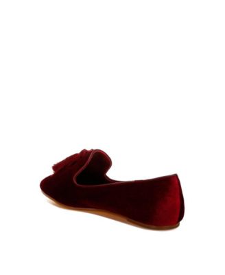 Womens Tromso Iconic Tassel Detail Velvet Loafers
