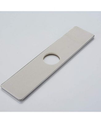 Sink Hole Cover Chrome 10 Inch 1 or 3 Hole Long Rectangle Cover Deck Plate Faucet Escutcheon for Bathroom or Kitchen Vanity Sink Faucet Stainless Steel,Leed-Free