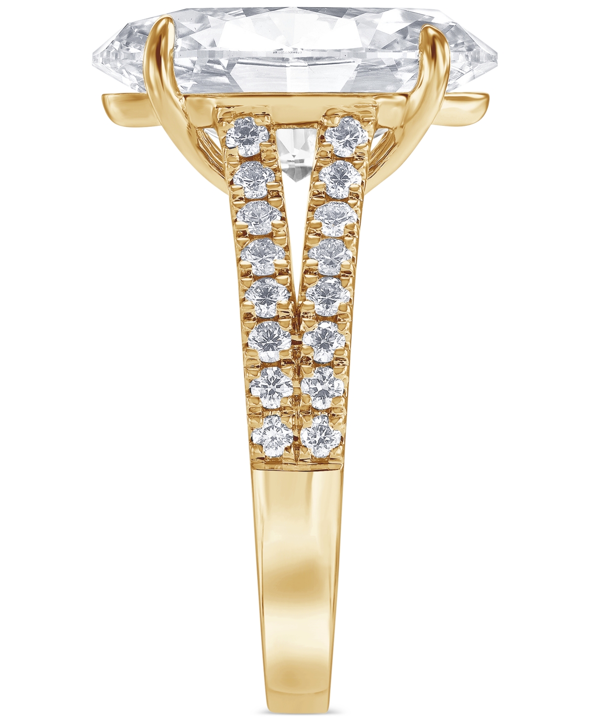 Badgley Mischka Igi Certified Lab Grown Diamond Oval Engagement Ring (6 Ct. T.w.) In 14k White, Yellow Or Rose Gold In Yellow Gold
