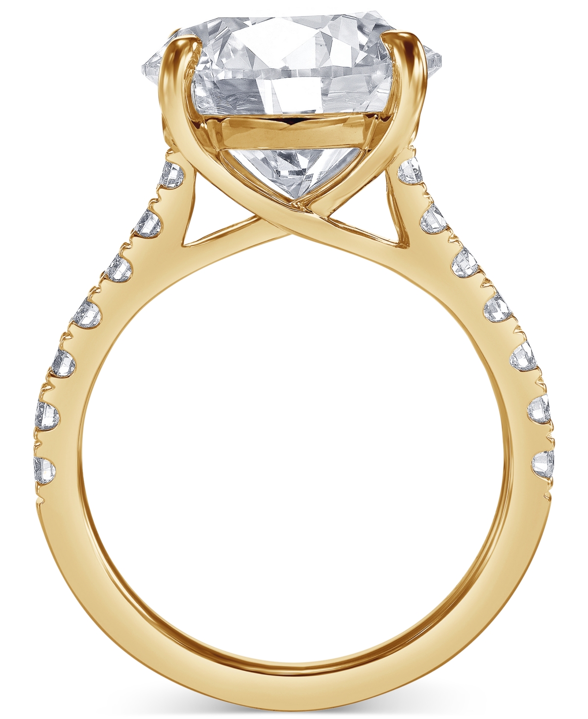 Badgley Mischka Igi Certified Lab Grown Diamond Engagement Ring (6 Ct. T.w.) In 14k White, Yellow Or Rose Gold In Yellow Gold