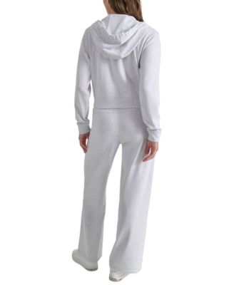 Women's Studded-Logo Full-Zip Fleece Hoodie