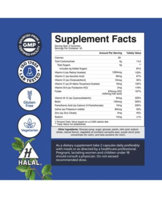 Men's Multivitamin Gummies with Orange, Cherry & Strawberry Flavors, Gummies with Zinc and Biotin for Immune Support and Energy, 90ct