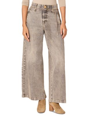 Democracy - Women's "Ab"Solution Ultra Skyrise Belted Palazzo Jeans
