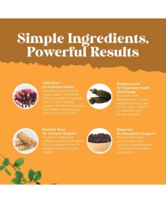 Irish Sea Moss Capsules, Superfood Blend for Immune Support Heart Health Fertility Joint Health and Thyroid Support, Nature's Craft, 180 ct