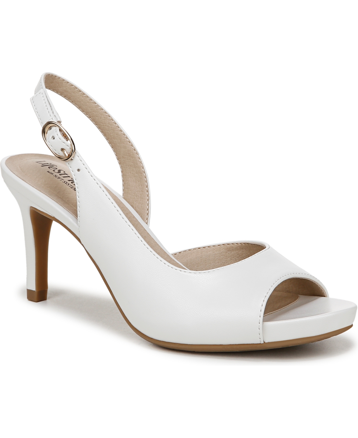 LIFESTRIDE WOMEN'S TELLER 2 SLINGBACK PEEP TOE PUMPS 