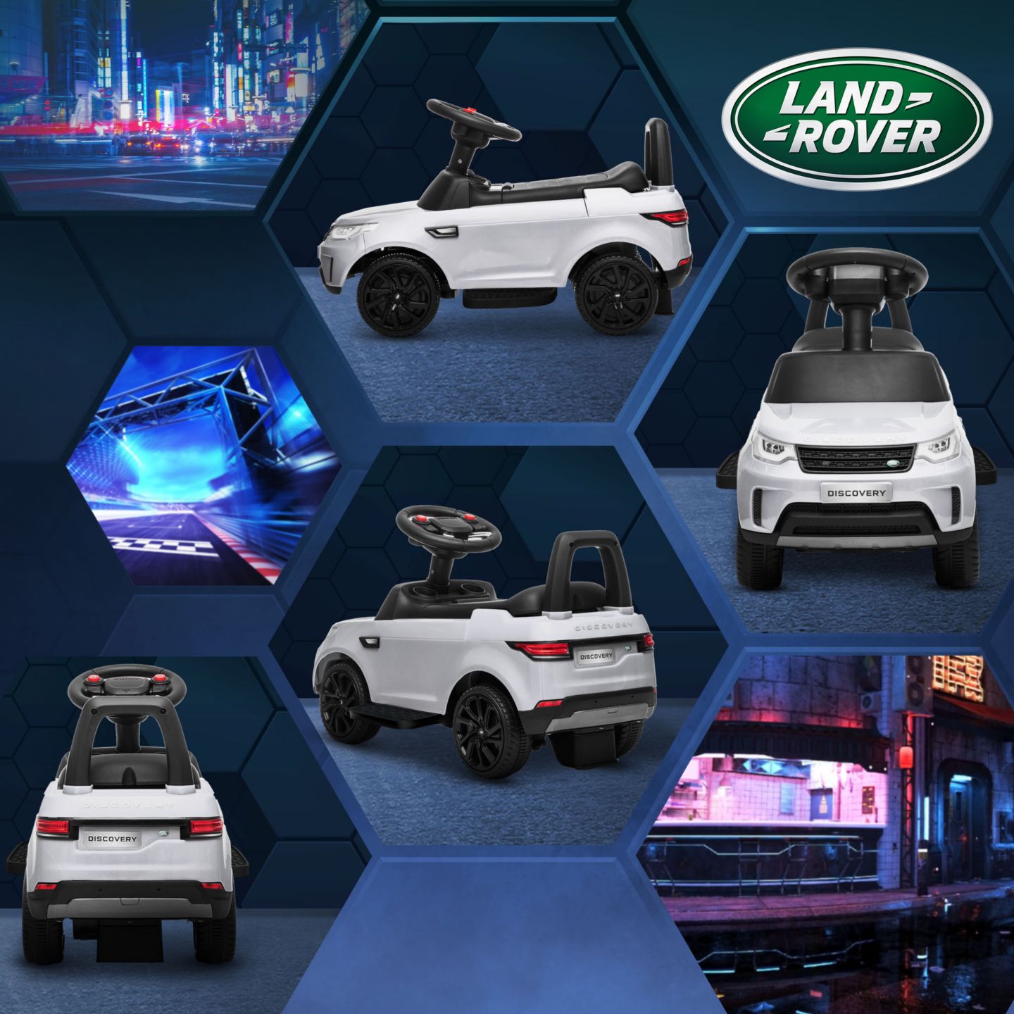 Детская игрушка Qaba 2 in 1 Land Rover Licensed 6V Ride-On Car, 51 lbs, Ages 18 months to 5 years, цвет: Белый — фото 8