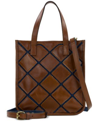Patricia Nash - Billie Top Handle Small Leather and Denim Crossbody