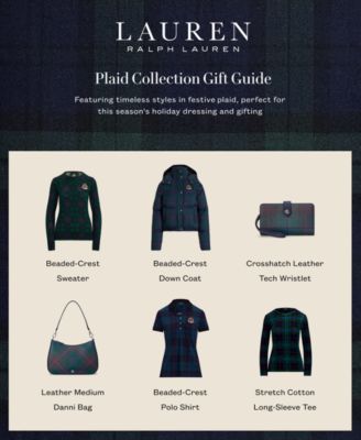 Lauren Ralph Lauren Women's Crosshatch Leather Medium Danni Shoulder Bag