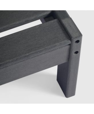 Outdoor Patio HDPE Right Arm Facing Sectional Gray Corner Club Chair with Patio Cushions