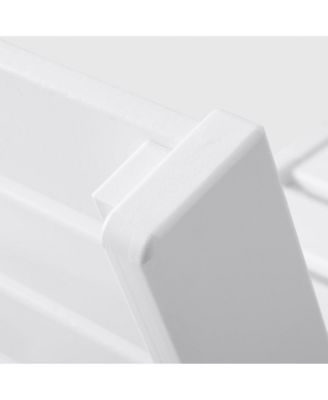 Outdoor Patio HDPE White Loveseat Sofa with Patio Cushions