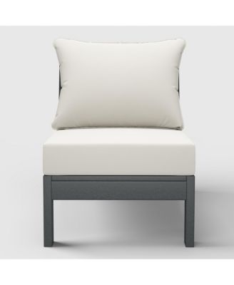 Outdoor HDPE Deep Seating Modular Armless Patio Chair with Cushions