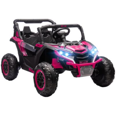 24V 7AH Ride on Car, 2 Seater 4 MPH Ride on UTV w/ Music,