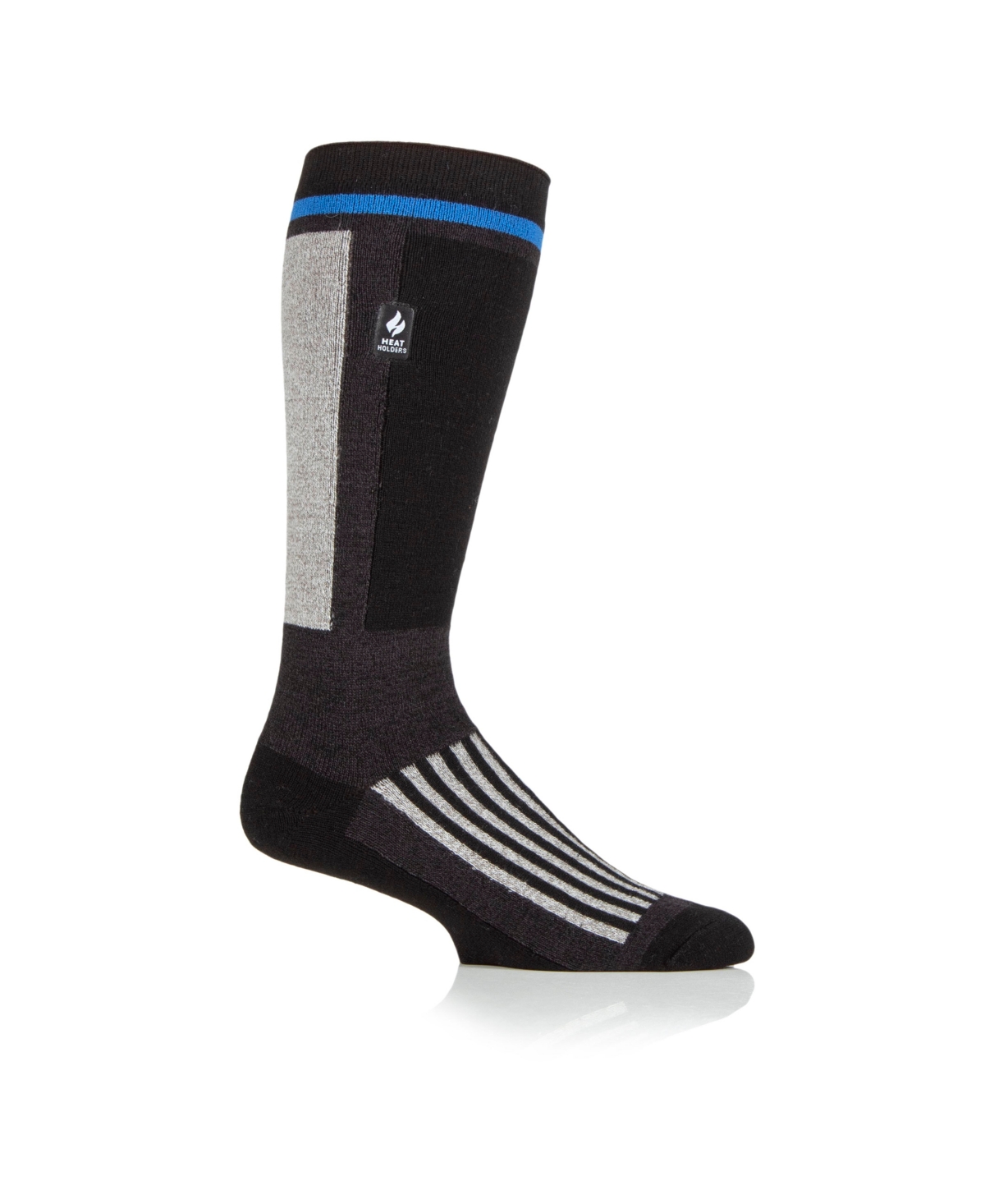 Heat Holders Men's Snow Sports Glacier Long Sock In Black,blue