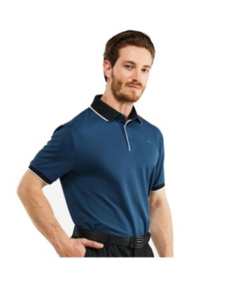 Men's Classic-Fit Cotton-Blend Pique Polo Shirt with Contrast Collar
