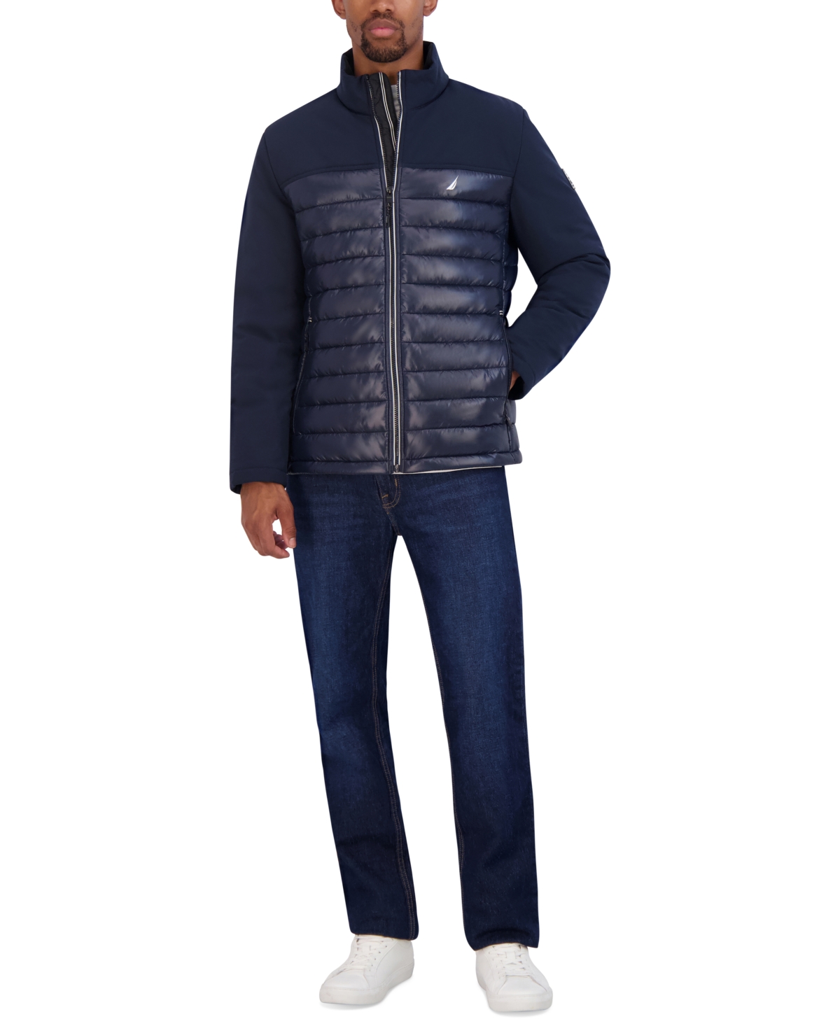 Nautica Men's Mixed Media Quilted Jacket