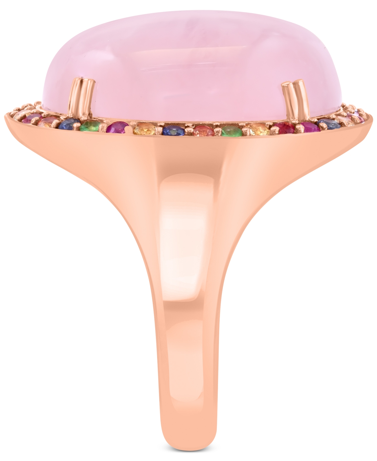EFFY COLLECTION EFFY MULTI-GEMSTONE HALO RING (12-1/5 CT. T.W.) IN 14K ROSE GOLD 