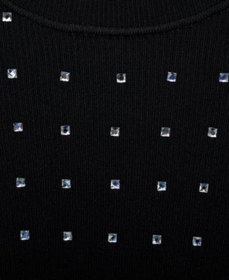 Women's Rhinestone Detail Knitted Dress