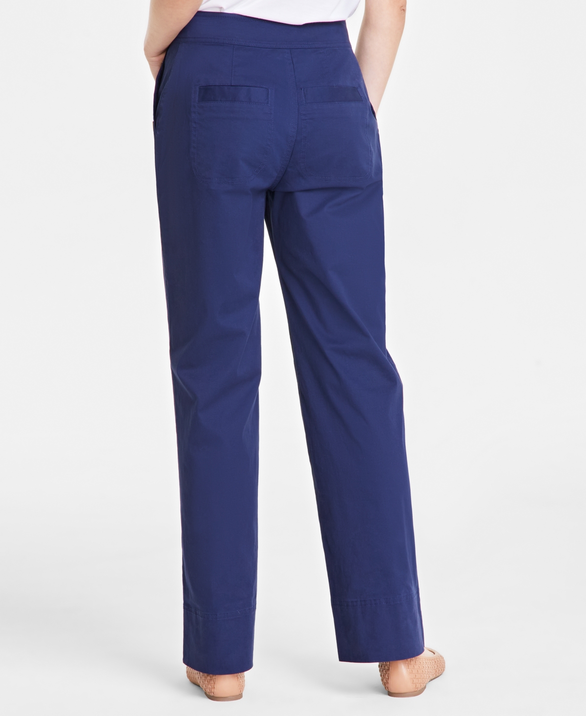 On 34th Women's Solid High-rise Wide-leg Sailor Pants, Exclusively At Macy's In Intrepid Blue