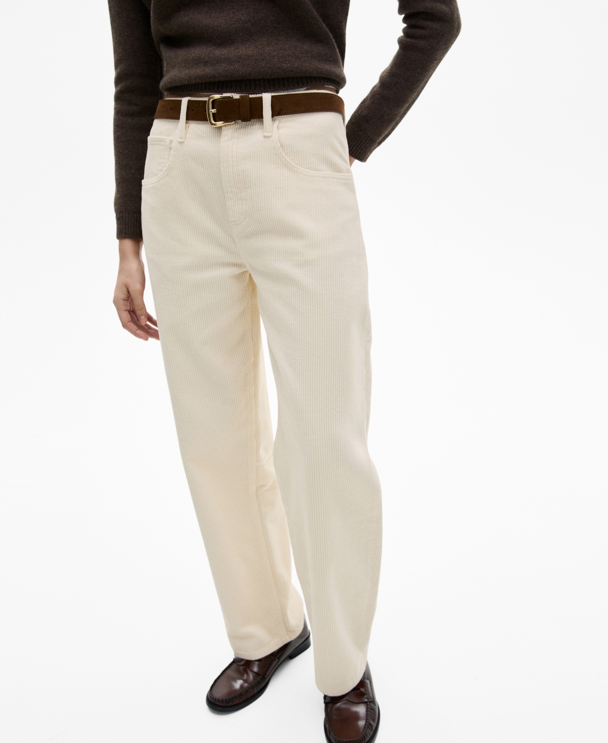 Mango Women's Bet High-Waisted Corduroy Balloon Pants