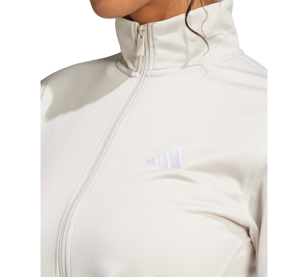 Shop Adidas Originals Women's Tricot 3-stripes Track Jacket In Wonder Alumina,white