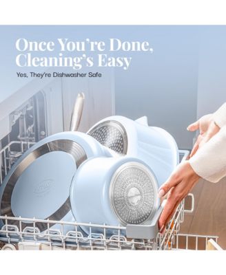 aluminum 18 Piece Ceramic Nonstick Detachable Handle Cookware Set