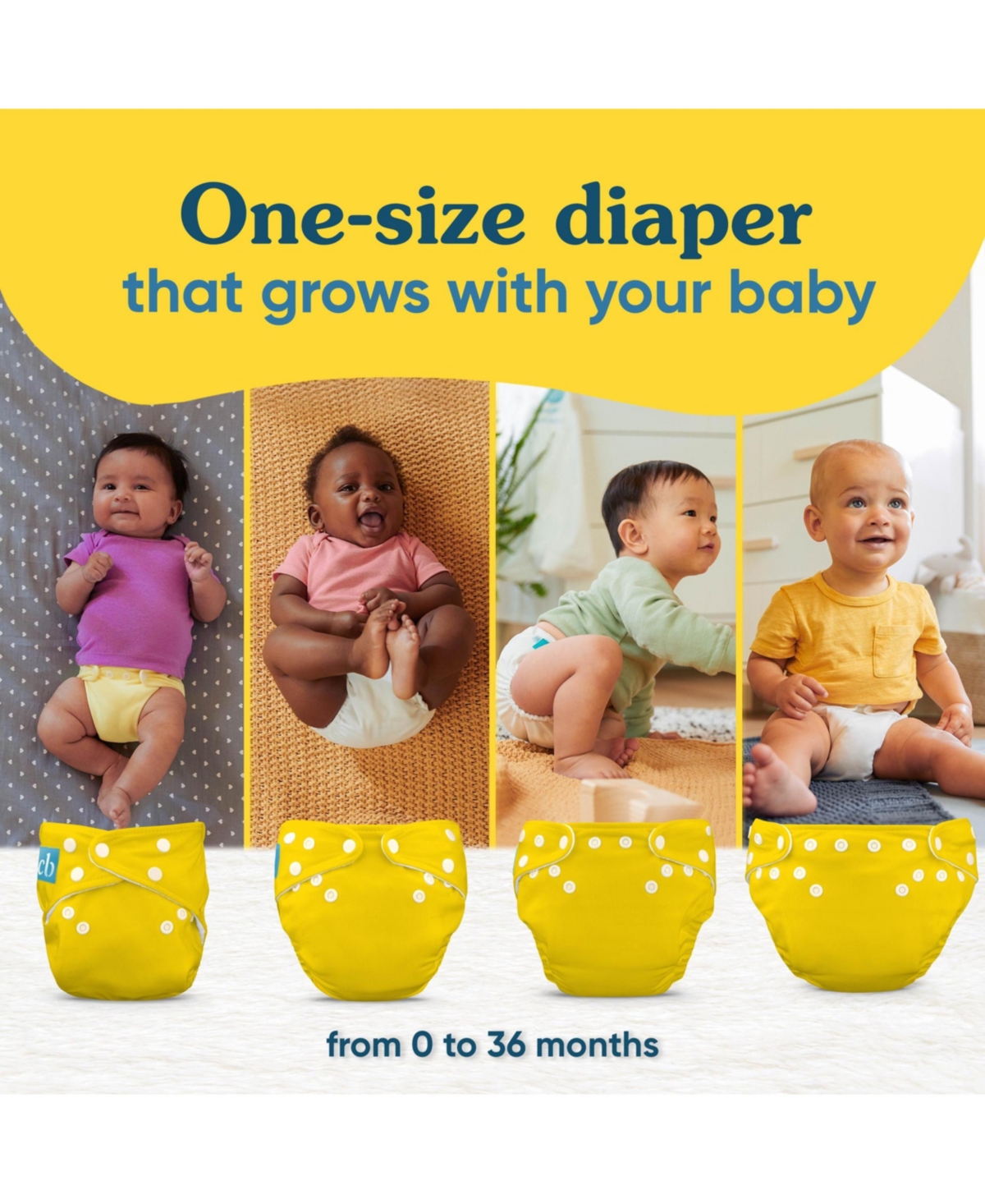 Charlie Banana 5 Pack - Reusable Cloth Diapers One Size -- Pastel pink