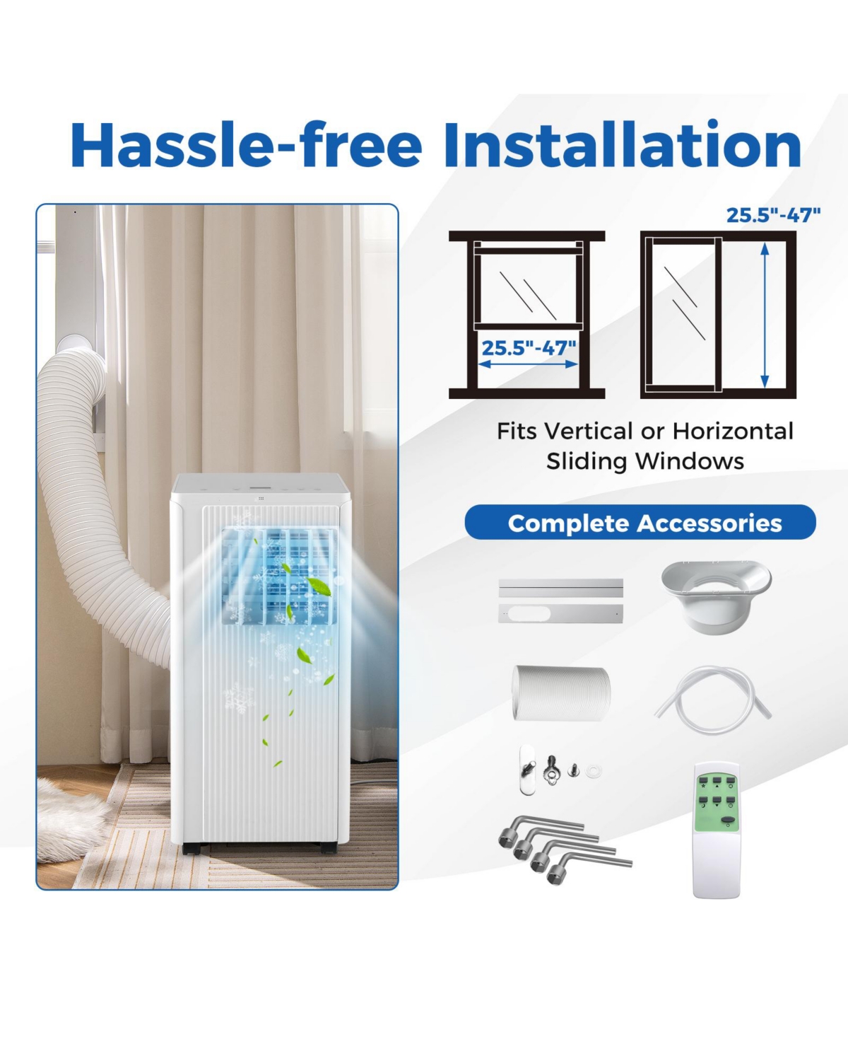 Gouun 10000 Btu Portable Air Conditioner Cools up to 350 Sq wth 24H Timer