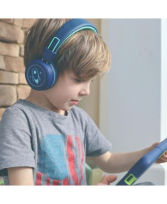 KidJamz KJ55BT Safe Listening Bluetooth Wireless Headphones for Kids w/ LED Lights