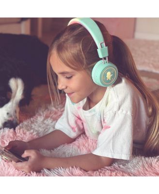 KidJamz KJ55BT Safe Listening Bluetooth Wireless Headphones for Kids w/ LED Lights