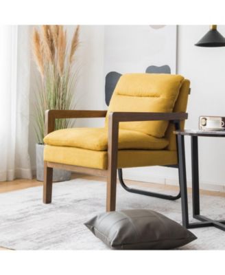 Single Sofa Chair with Extra-Thick Padded Backrest and Seat Cushion