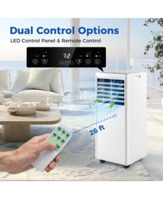 4-in-1 8000 BTU Portable Air Conditioner with Fan and Dehumidifier