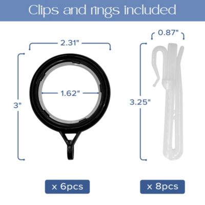 Madison Pinch Pleat Single Curtain Panel with Hooks and Rings, 38"X84"