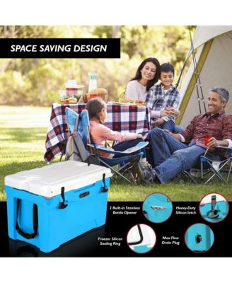 50-Quart Portable Cooler Box, Holds Up to 63 Cans