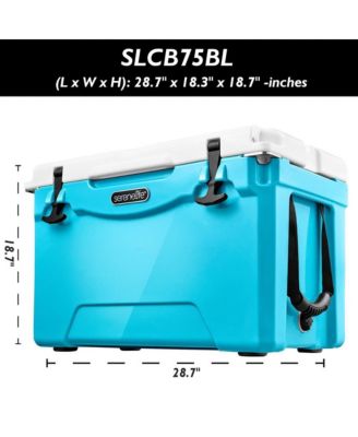 75-Quart Portable Cooler Box, Holds Up to 63 Cans