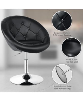 1 Piece Adjustable Modern Swivel Round Tufted