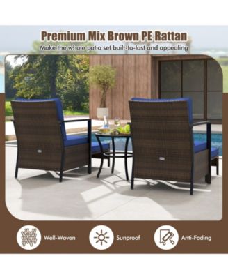 4 Piece Outdoor Furniture Set with Glass Topped Table