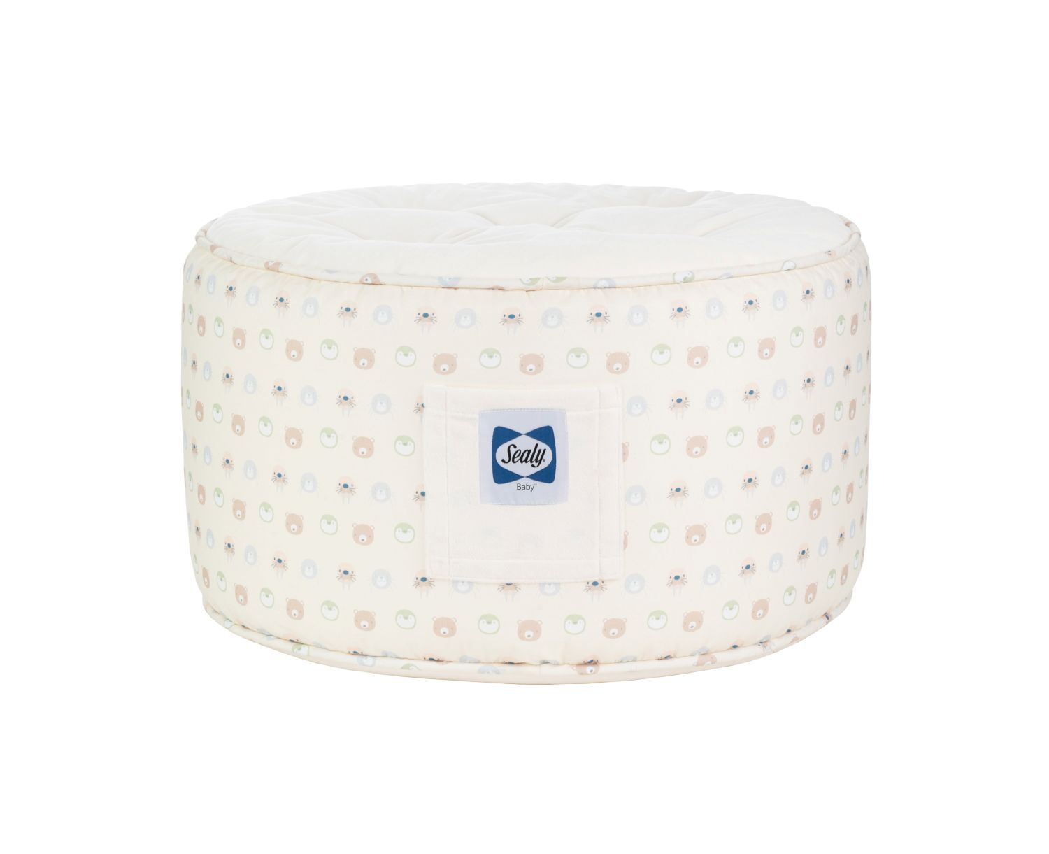 Toddler Sealy Pouf - Beige Animal Faces