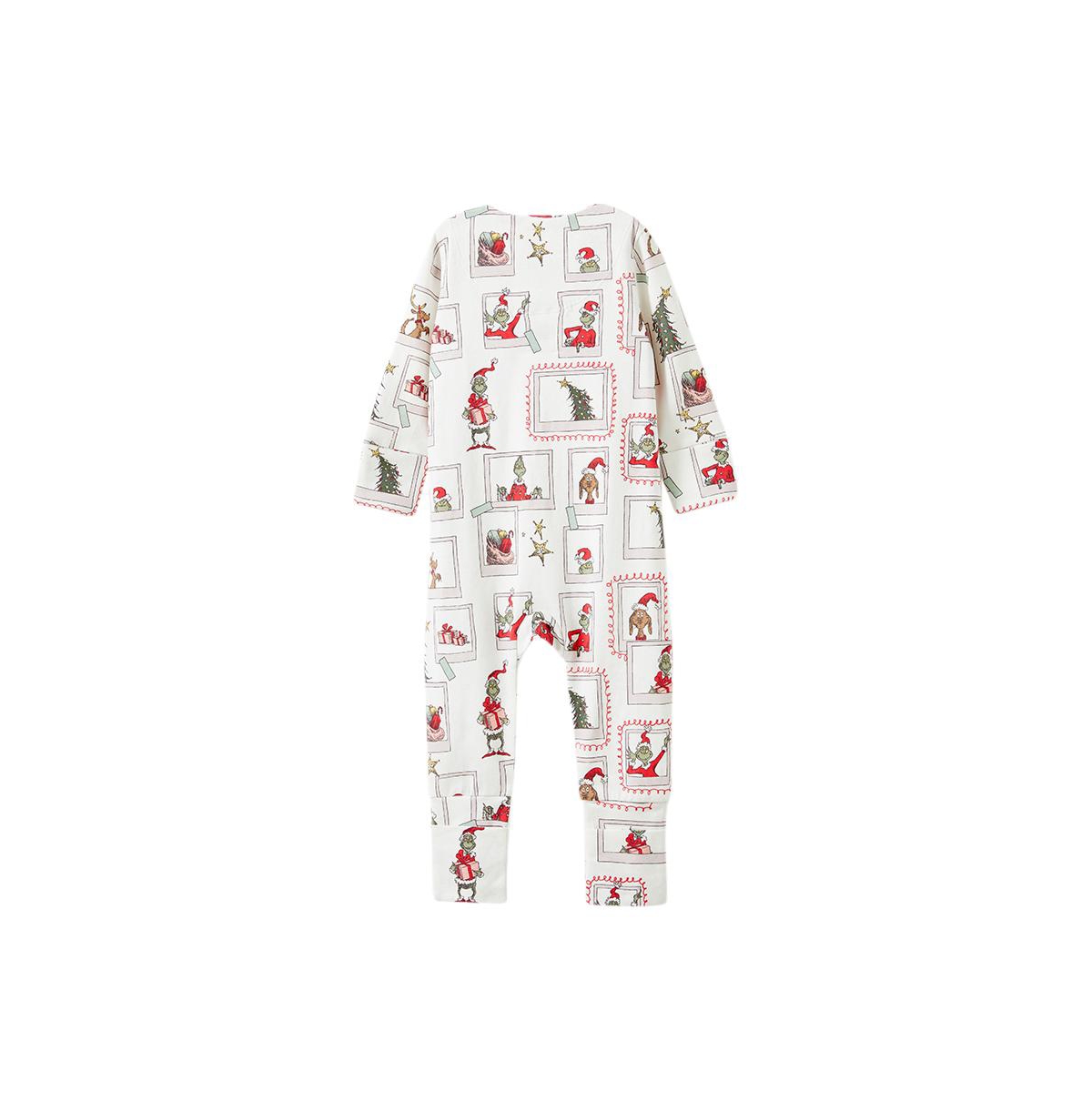 Cotton On Baby Boys The Billie Long Sleeve Zip Romper License -xmas grinch
