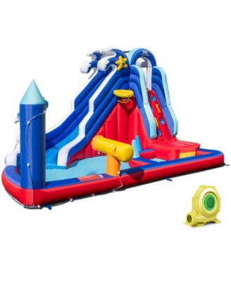 6-In-1 Inflatable Water Park with 735W Blower