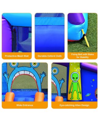 Castle Jumping Bouncer with Water Slide and 550W Blower