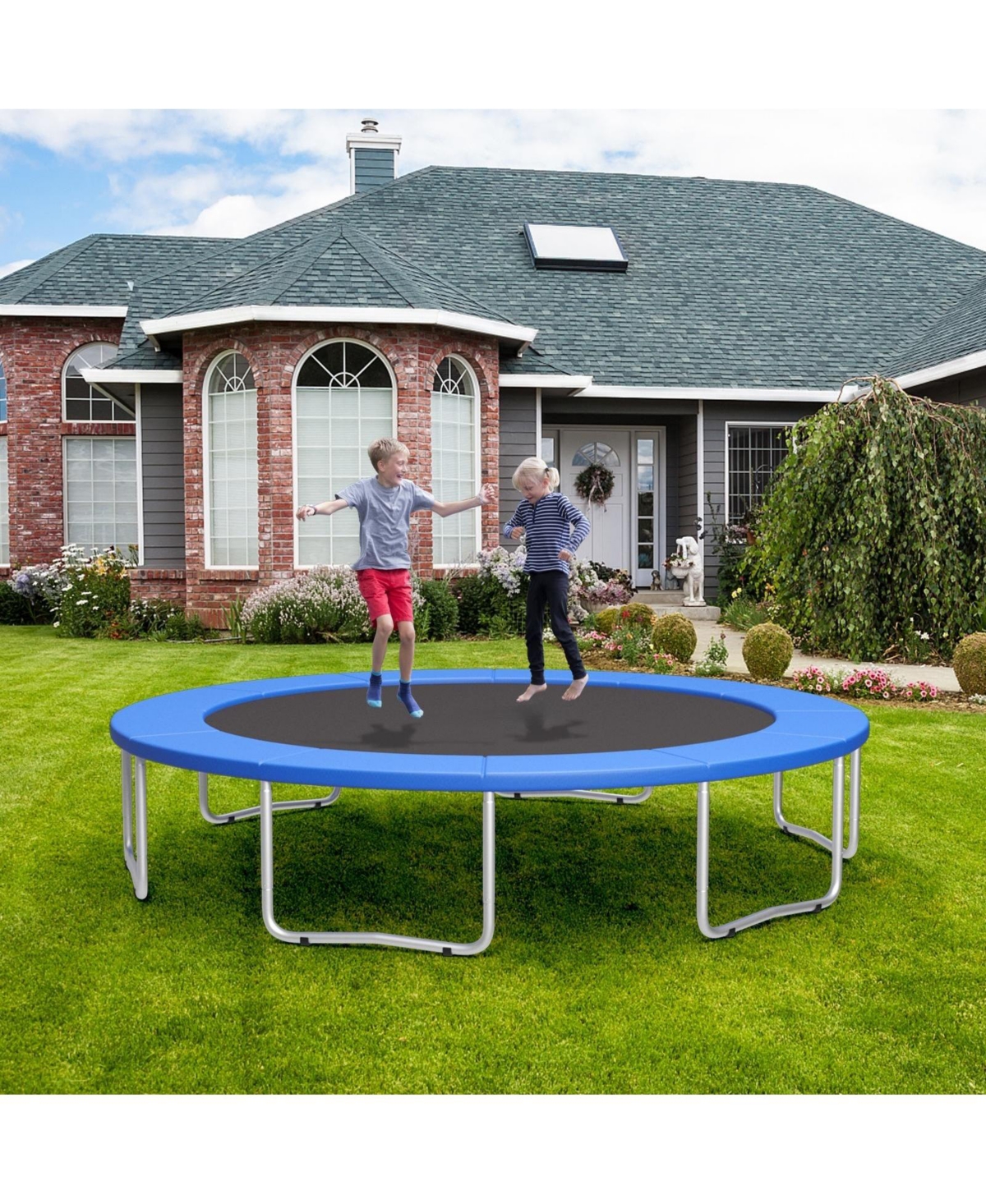 Gouun 8 Feet Trampoline Spring Safety Cover without Holes