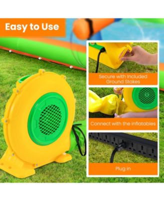 480W Air Blower Air Pump Fan with Convenient Handle and Ground Stakes