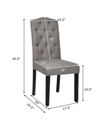 Set of 2 Tufted Upholstered Dining Chairs